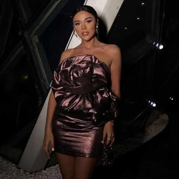 ZARA VOLUMINOUS FLOWER DRESS - Picture 7 of 15